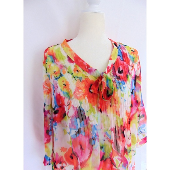 🆕🌱 Coldwater Creek Poppy Burst Blouse - Picture 3 of 6